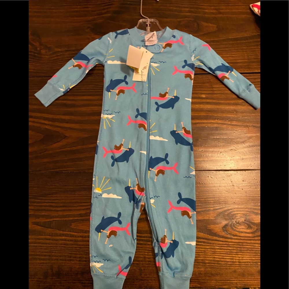 Hanna Andersson mermaid Narwhal zip up sleeper